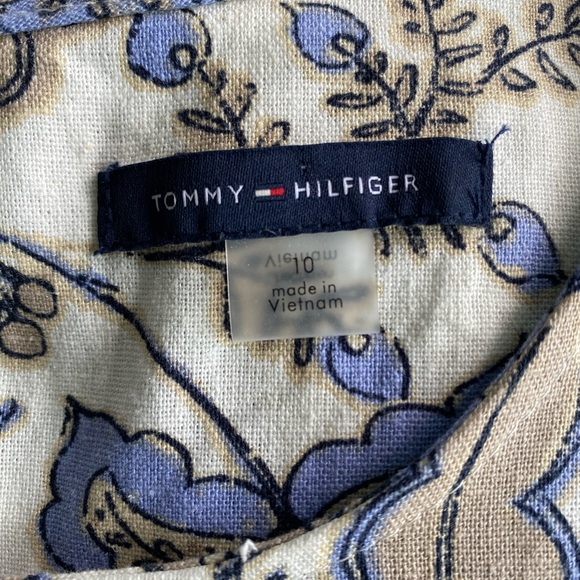 Tommy Hilfiger linen blend A line sleeveless floral dress EUC - Picture 9 of 10